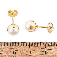 Pendientes de botón de acero inoxidable 304&nbsp;EJEW-I229-01G-C