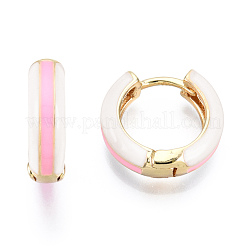 Ottone orecchini a cerchio Huggie&nbsp;EJEW-S209-07