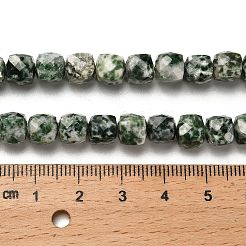 Natürliche grüne Fleck Jaspis Perlen Stränge&nbsp;G-H078-C27-01