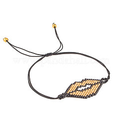 Braccialetti con maglie di perline di vetro&nbsp;IH4202-1