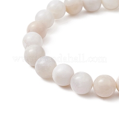 Braccialetto elasticizzato con perline rotonde in agata stagionata naturale tinta per donna&nbsp;BJEW-JB09382-02