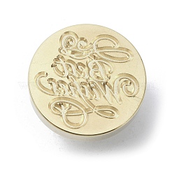 Viel Glück Wachssiegel Messing Stempel Köpfe&nbsp;LS-AJEW-M038-01N-G