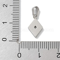 Pendentifs en acier inoxydable 304 avec micro-pavé de zircone cubique et placage ionique (IP)&nbsp;STAS-Z107-06P-07