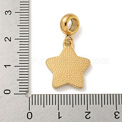 Placcatura ionica (ip) 304 acciaio inossidabile pavé di cristallo strass europeo pendenti charms&nbsp;STAS-U005-45G-01