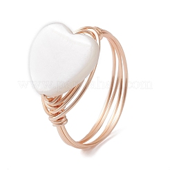 Natürliche Muschelfingerringe&nbsp;RJEW-TA00227-02