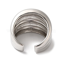 Offene Manschettenringe aus gerilltem Messing mit Rackbeschichtung&nbsp;RJEW-S407-02P
