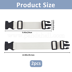 2 correa de extensión de nailon para riñonera con hebillas de plástico negras para actividades al aire libre&nbsp;PURS-FH0001-15