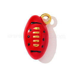 Pendentifs en acier inoxydable 304 émaillés&nbsp;STAS-OY002-99G