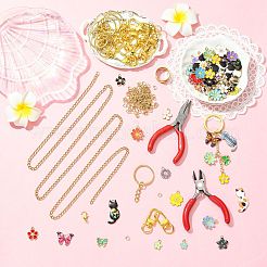 Kits de fabrication de porte-clés pendentifs en alliage émaillé à faire soi-même&nbsp;DIY-SZ0010-74
