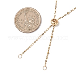 Herstellung einer Satellitenkette mit Schiebeverschluss aus Edelstahl 304&nbsp;AJEW-JB01511-01