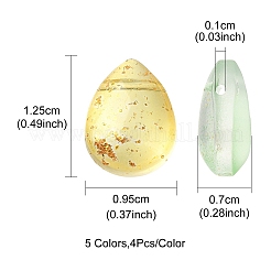 20 Stück 5 Farben transparent gespritzte Glasperlen&nbsp;GLAA-YW0001-91