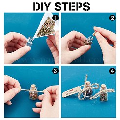 Kits para hacer botellas de los deseos con cuentas de piedra mixtas&nbsp;DIY-PH0005-69