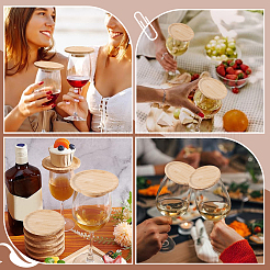 Tapas de taza de bambú&nbsp;AJEW-WH0410-266B