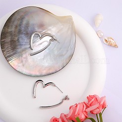 Orecchini pendenti a cuore in ottone con 925 spilla in argento sterling da donna&nbsp;JE1091B