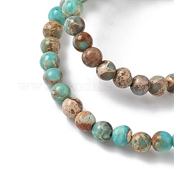 Brins de perles de jaspe impérial/régalite naturelle teintée/jaspe sédimentaire marin&nbsp;G-B124-C05-06