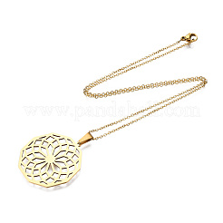 201 colliers pendentifs en acier inoxydable&nbsp;NJEW-S105-JN605-45-2