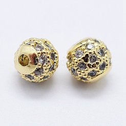 Perline in ottone zirconi&nbsp;ZIRC-F001-31-4mm