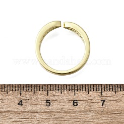 Offene Manschettenringe aus Messing mit Mikropavé und klaren kubischen Zirkonia für Damen&nbsp;RJEW-F179-06G