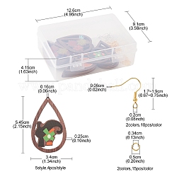 DIY-Kit zur Herstellung von Tropfenohrringen zum Erntedankfest&nbsp;WOOD-FS0001-07