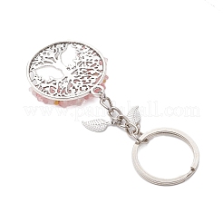 Portachiavi in lega tondi piatti con albero della vita&nbsp;KEYC-MZ00039-01