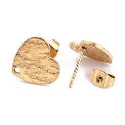 Placcatura ionica (ip) 304 acciaio inossidabile orecchini a perno&nbsp;LS-EJEW-O104-09G