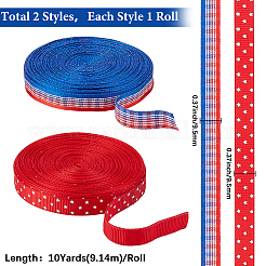 2 rouleau de ruban polyester à 2 styles sur le thème de la fête de l'indépendance&nbsp;OCOR-GF0004-50A