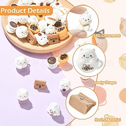 40 pezzo di decorazione in resina con 8 stili&nbsp;AJEW-CJ0001-84