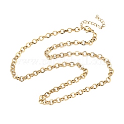 Collares de cadena rolo de acero inoxidable 304&nbsp;NJEW-Z102-01G
