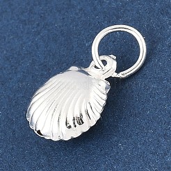 Feinsilber Sterling Silber hohle Muschel geformt Charms mit Biegeringen&nbsp;STER-R013-02S