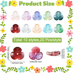 200 pièce de capuchons pour perles de verre transparents&nbsp;DGLA-YW0001-67