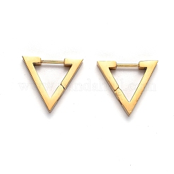 Orecchini a cerchio triangolari in acciaio inossidabile 304&nbsp;STAS-J033-02B-G