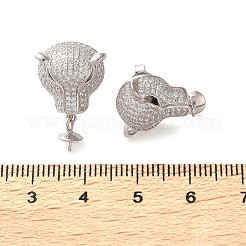 Zirconi cubici 925 orecchini a bottone in argento sterling per donna&nbsp;STER-M092-09P-02