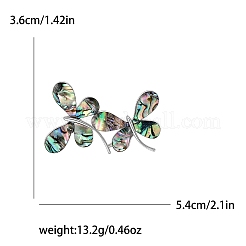 Retro Abalone Muschel zwei Schmetterling Broschen&nbsp;PW-WGA6E26-01