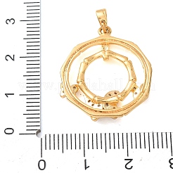 Pendentifs en laiton zircon cubique transparent&nbsp;CU-CBAD515-01G