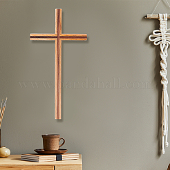 Cruz de madera de nogal y caucho&nbsp;AJEW-WH0041-40