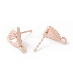 Componenti per orecchini a bottone in acciaio inossidabile 304&nbsp;STAS-P308-06RG
