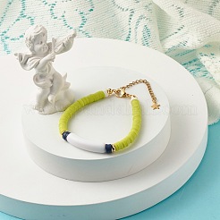 Handgefertigtes Heishi-Perlenarmband aus Fimo&nbsp;BJEW-JB07325