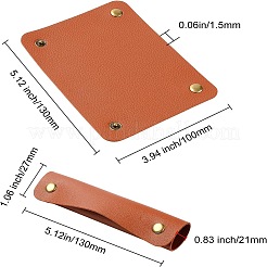 3 Stück rechteckiger abnehmbarer Griff aus PU-Leder&nbsp;FIND-GF0001-49