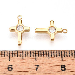 Dijes de circonita cúbica micropavé de acero inoxidable 304 con revestimiento iónico (IP)&nbsp;STAS-N110-01B-G