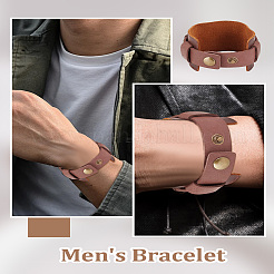 1 Stück PU-Lederarmband im Punk-Stil für Männer&nbsp;BJEW-LP0001-19