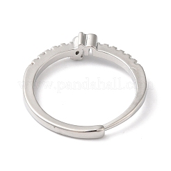 Anillos ajustables con constelación de circonita cúbica transparente de latón chapado en estante para mujer&nbsp;RJEW-S407-08P-01