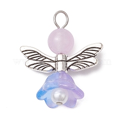 Pendentifs en perles de verre nacrées&nbsp;PALLOY-JF03205-01