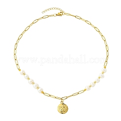 Collier pour femme avec pendentif ange en acier inoxydable 304&nbsp;NJEW-JN06053