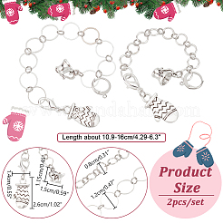 Chaînes de compteur de rangées de tricot en laiton&nbsp;HJEW-NB00130