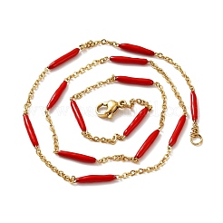Collana con catena a maglie smaltate&nbsp;STAS-B025-02G-03