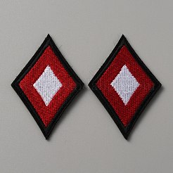 Patchs en tissu polyester brodés sur le thème des cartes à jouer&nbsp;PATC-WH0001-106B