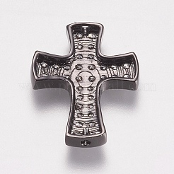Abalorios de latón con pavé de circonitas&nbsp;ZIRC-E143-28B
