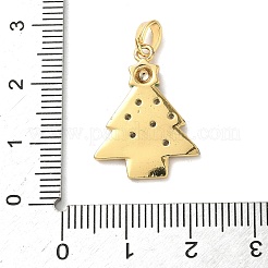 Weihnachten Messing Micro Pave Zirkonia Anhänger&nbsp;LS-KK-K305-07C-02