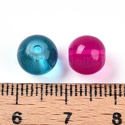 Perles de verre transparentes de peinture de cuisson&nbsp;X1-DGLA-Q022-8mm-M