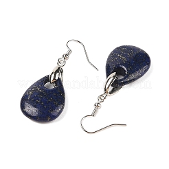 Natürlich gefärbte Lapislazuli-Ohrhänger&nbsp;EJEW-F343-A09